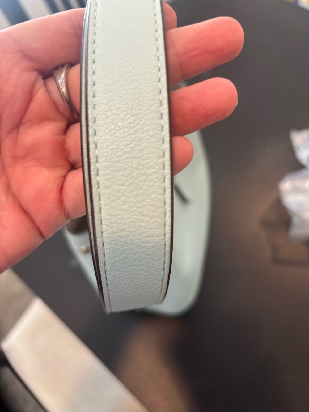 Kate Spade Leather Bucket Crossbody Bag in Light Blue with Rooster charm - Picture 9 of 9